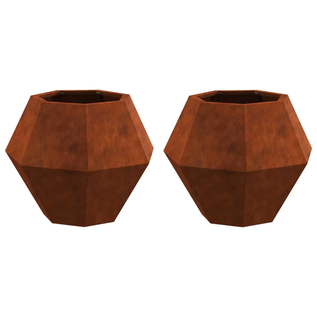 Fioriera 2 pcs Ruggine 50 x 50 x 40 cm