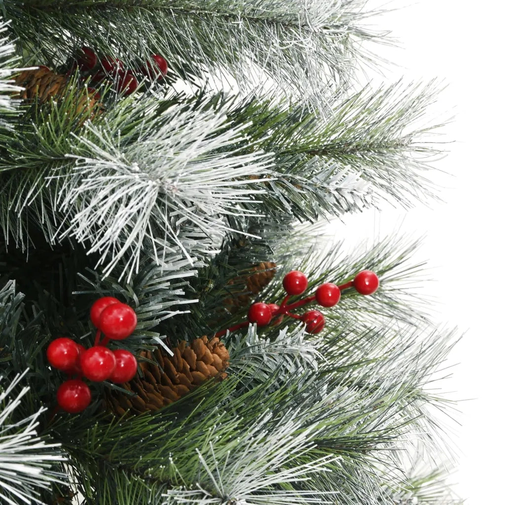 Albero Natale | Decorazioni natalizie Artificiale Incernierato con Pigne e Bacche 150cm