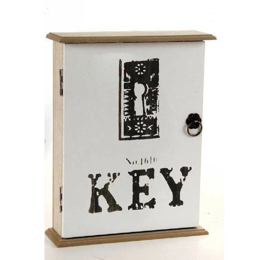 Trade Shop - Appendino Porta Chiavi Key Parete Con Ganci Legno 20x25x26cm Decori Ass. 762314 -