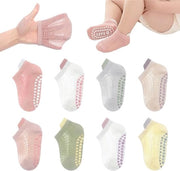 Sokky per bambini con maniglie decorative e schema a reticolo per bambini, bambine, bambini e bambine (1-3 anni)
