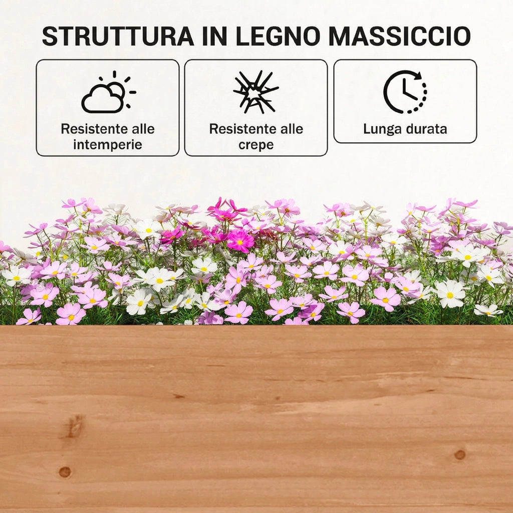Letto da Giardino Rialzato ¨C Zephmum ¨C Legno