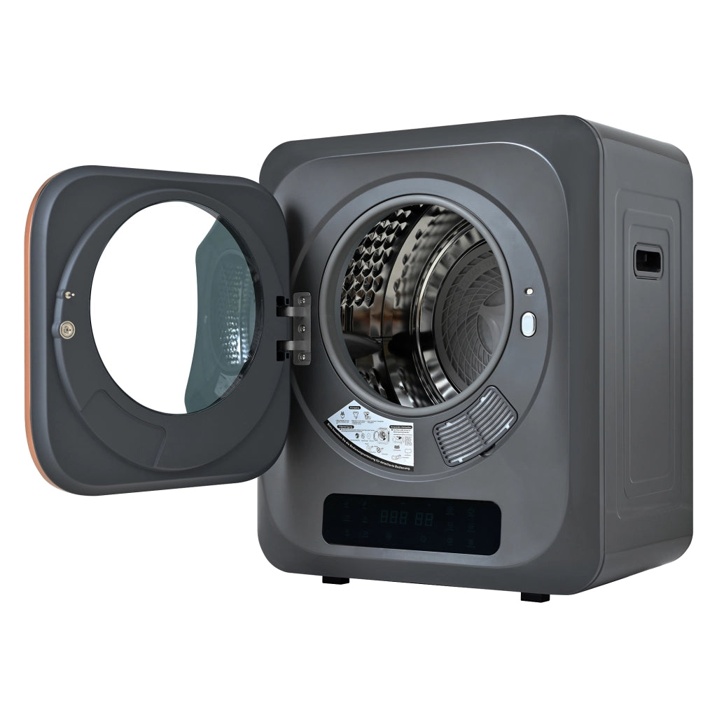 Asciugatrice a Evacuazione 3 kg 850 W Grigia con 6 Programmi; Cestello Inox e Montaggio a Parete