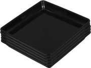 Set di 5 Tappetini per Piante in Plastica Rettagolari - 18 x 18 cm