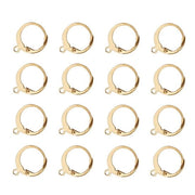 Haken per Orecchini in Acciaio Inox - 100 Stuks - Giallo - Dimensioni 12,5 mm x 14,5 mm - Haken per Pendenti