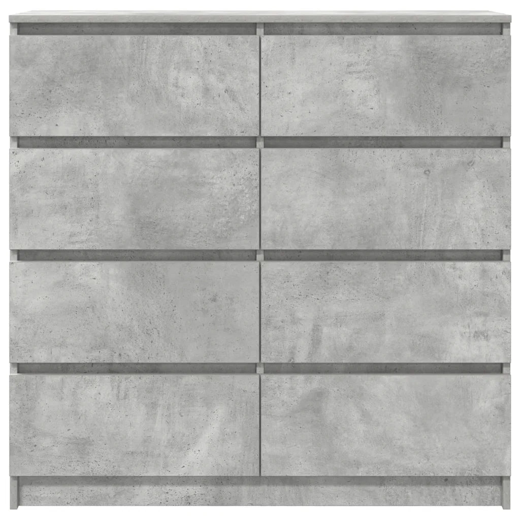 Credenza-Buffet-Armadio da cucina Grigio Cemento 100x35x99 cm in Legno Multistrato