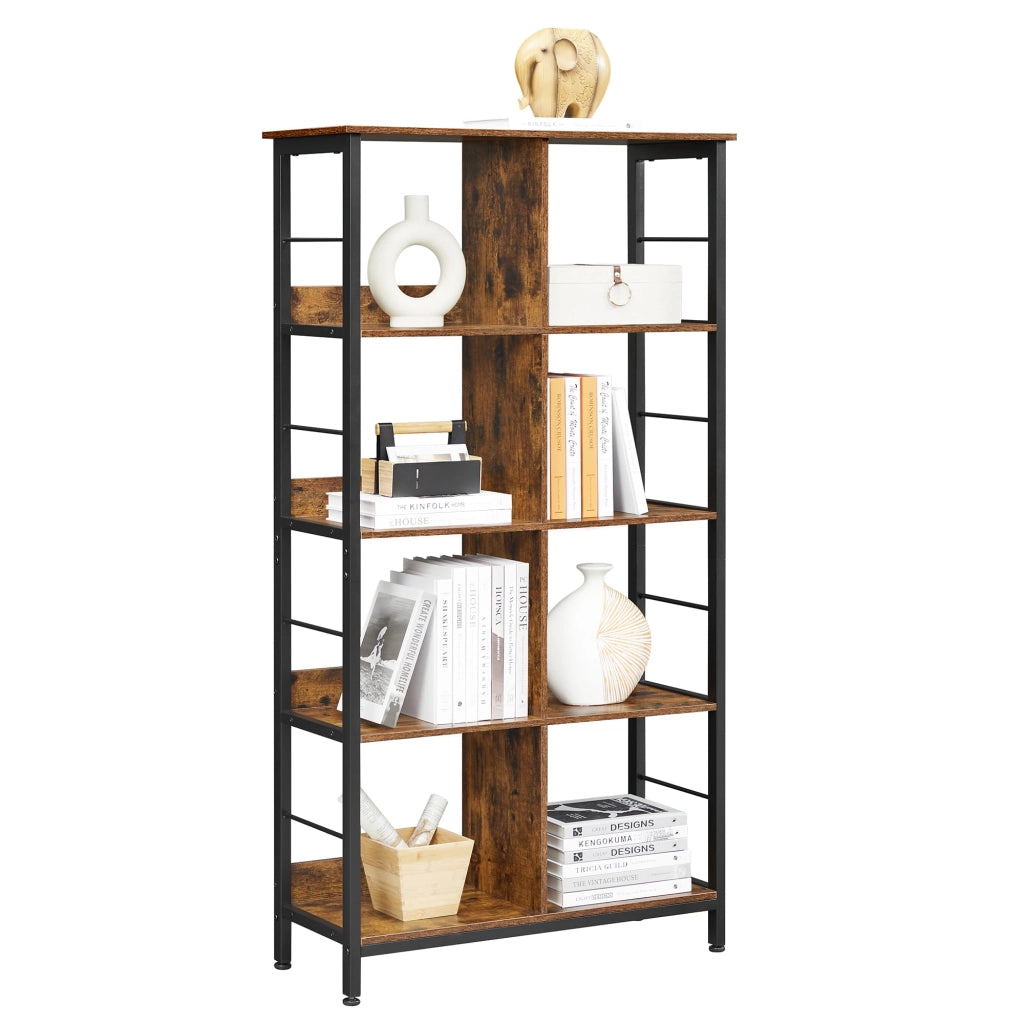 Valora SCAFFALE LIBRERIA Rustico Marrone Metallo per Soggiorno