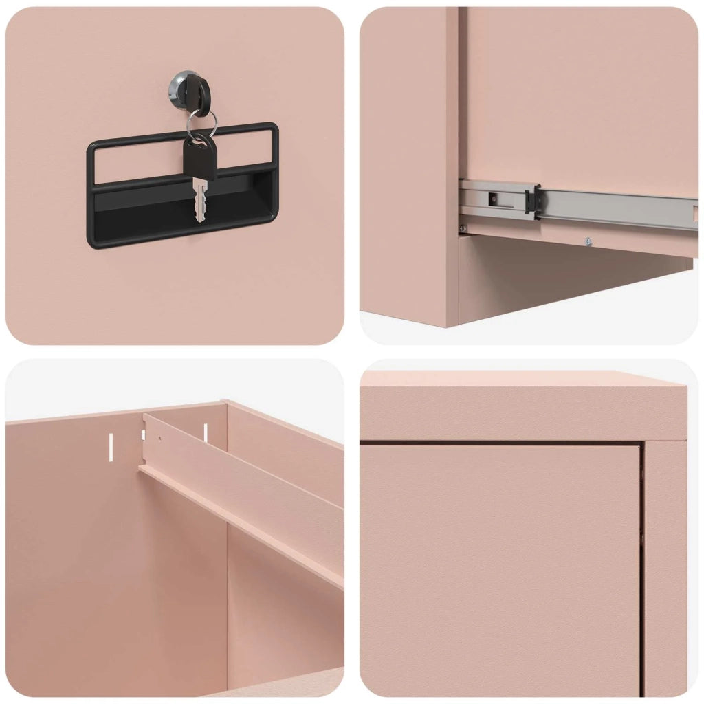 Armadio per File con cassetto Geometrico Rosa 44 x 50 x 74,5 cm CFW8155273