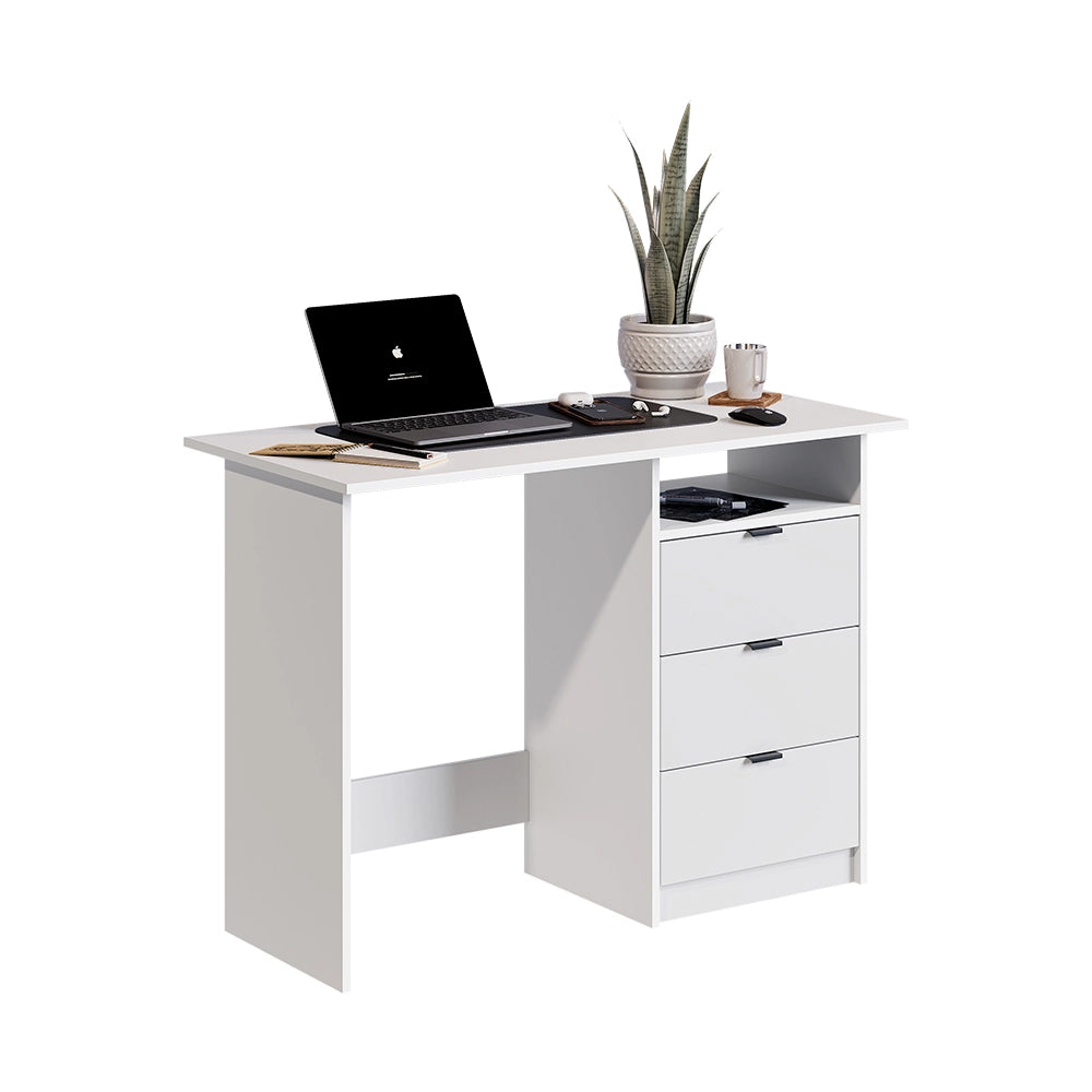 Vicco Scrivania Bianco 105 x 50 cm con cassetti