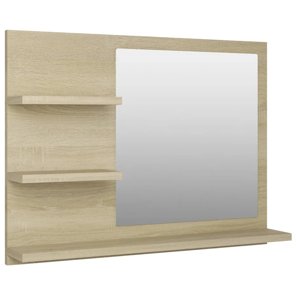 Specchio da bagno in rovere Sonoma 60x10,5x45 cm in truciolare 02_0006924