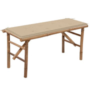Panca da Giardino Pieghevole con Cuscino 118 cm in BambÃ¹ cod mxl 75650