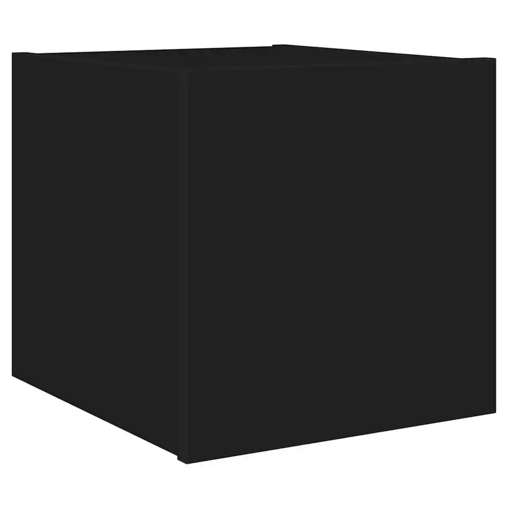 Mobili TV a Parete con Luci LED 2pz Neri 30,5x35x30 cm 837221