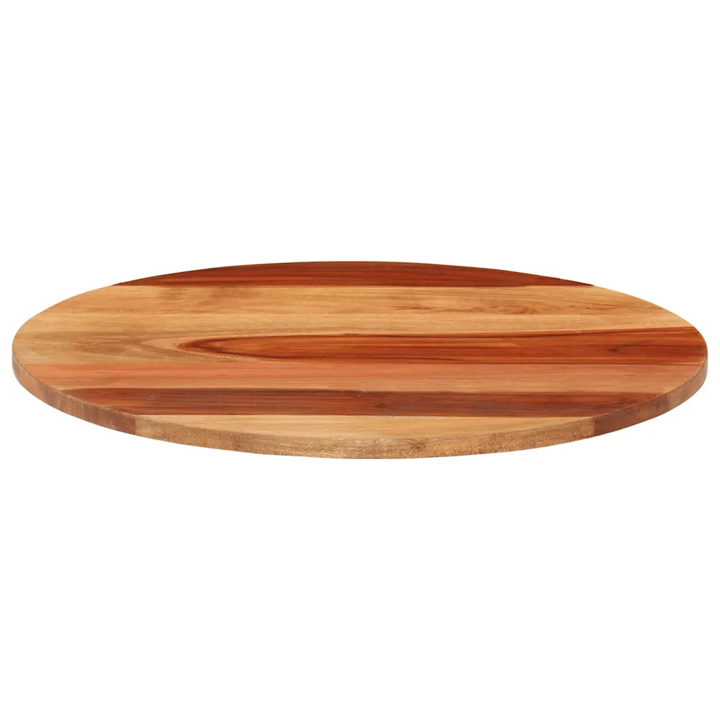 Piano Tavolo in Legno Massello di Acacia Rotondo 15-16 mm 50 cm 285968
