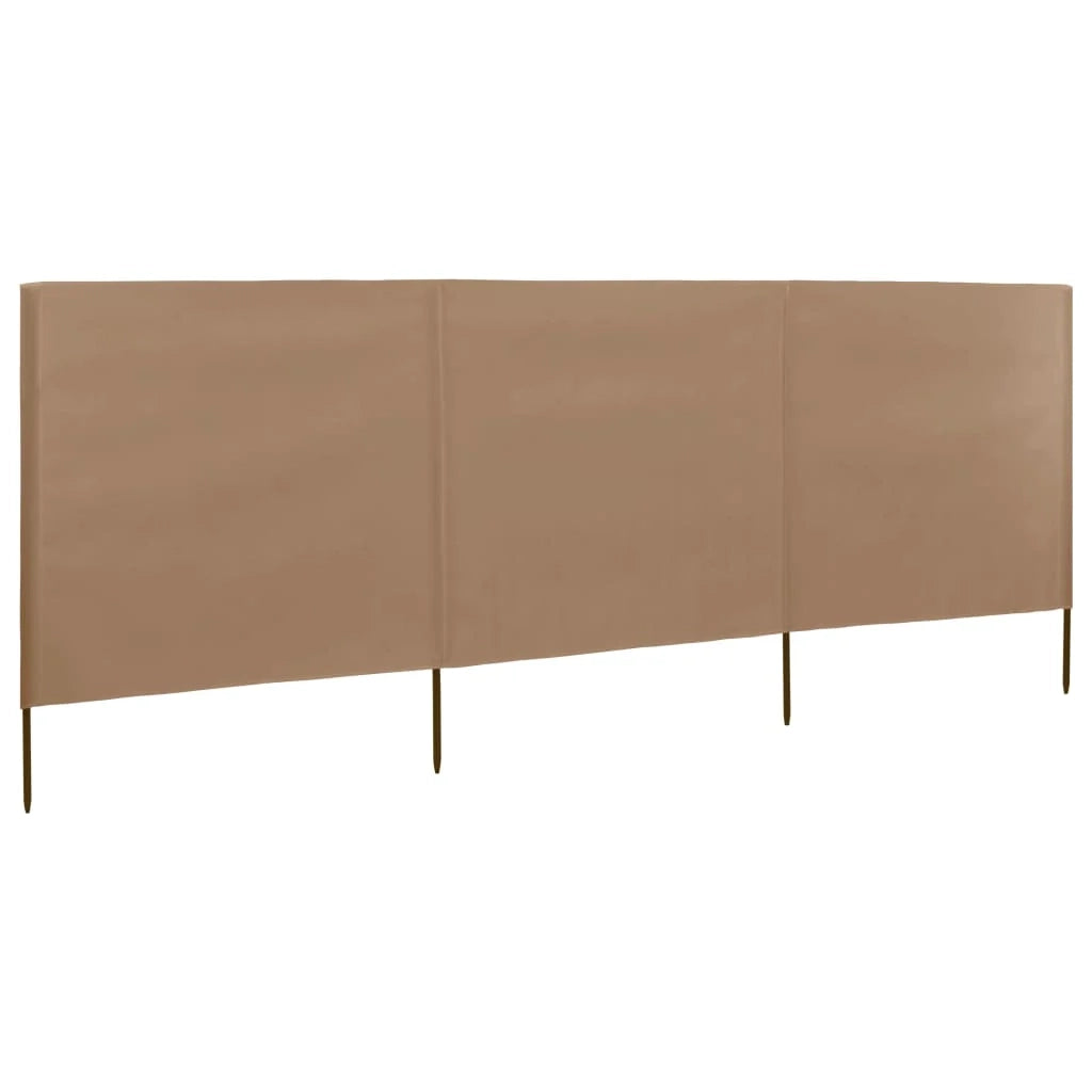 Schermo divisorio in tessuto a 3 pannelli 400 x 120 cm tortora 02_0008804