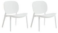 Set 2 Sedie 58x48,5x71 cm in Polipropilene Bianco