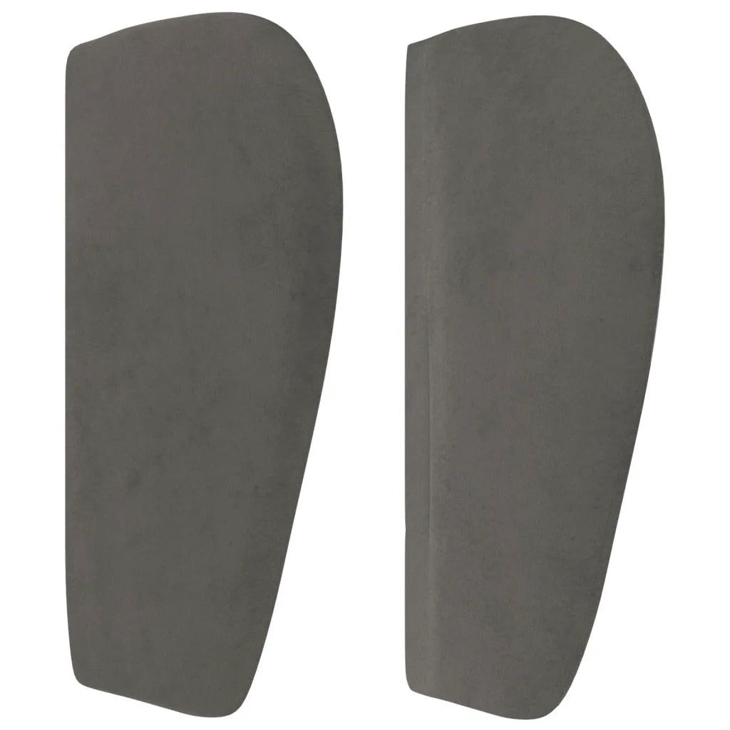 Testiera ad Orecchio Grigio Scuro 163x23x78/88 cm in Velluto 3117633
