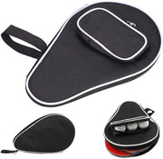 Borsa da tennis tavolo per 2 racket e 3 palline, borsa a spalla, fodero racket, nero, 29 x 21 x 2.8 cm, ideale per sport e allenamento