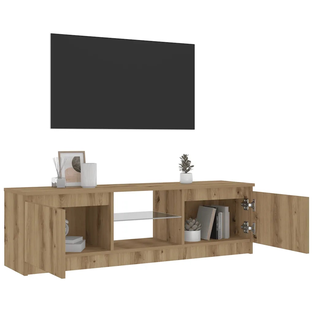 Mobile Porta TV con LED Artigianale 120x30x36 cm Multistrato