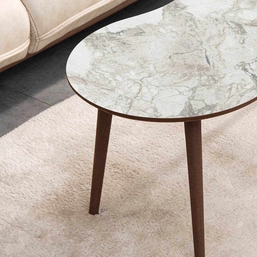 Tavolino in legno "Moon" 99 x 54 x 45 cm - Bianco