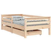 Giroletto Bambini | Letto Infantile | Lettino con Cassetti 70x140 cm Legno Massello di Pino
