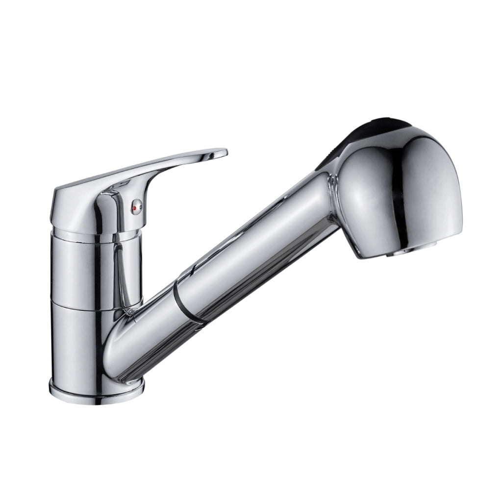 RUBINETTO MISCELATORE MONOCOMANDO PER LAVELLO CON DOCCETTA ESTRAIBILE SERIE BLU - 3/8  - AER