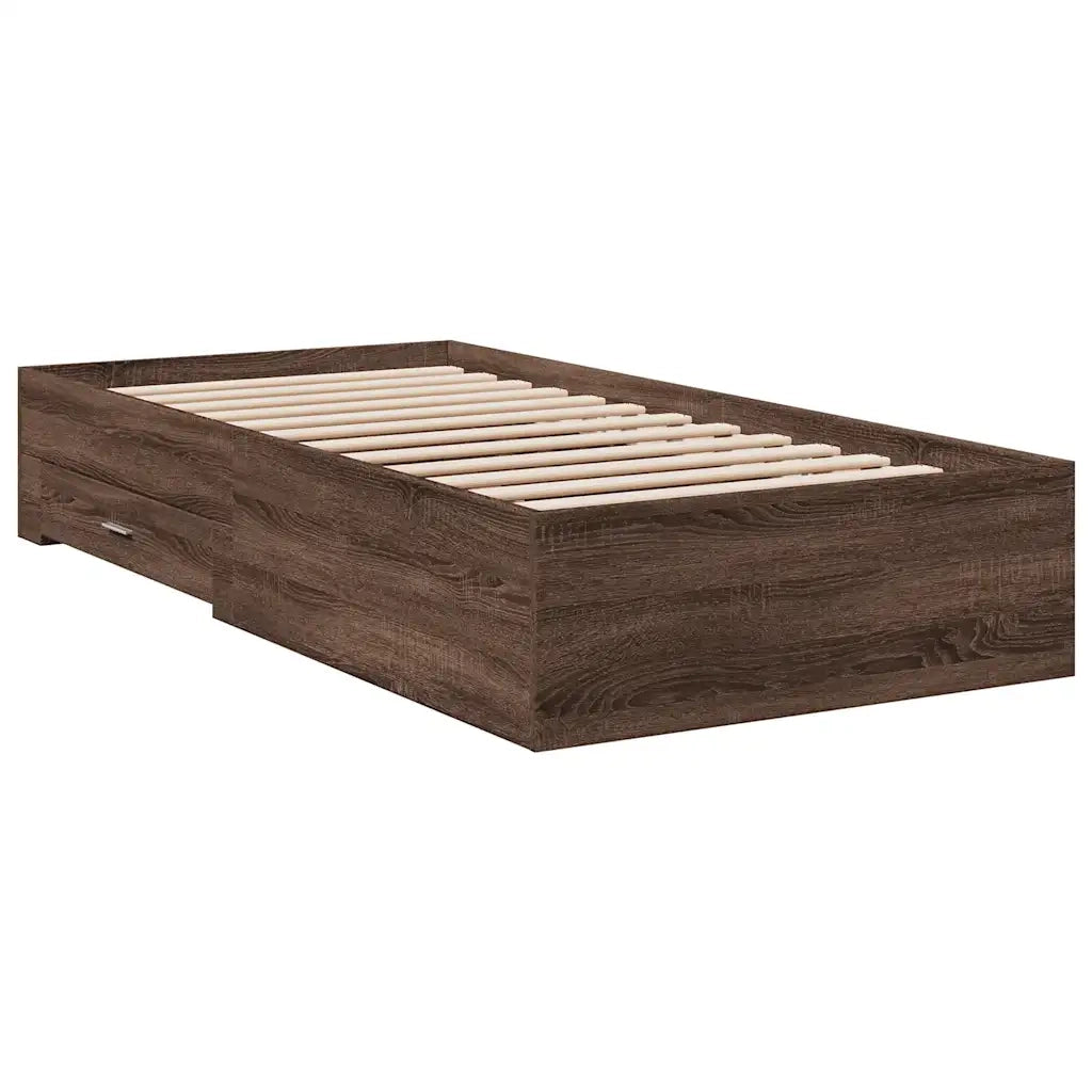 Giroletto Cassetti Rovere Marrone 75x190 cm Legno Multistrato