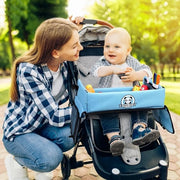 Sedile da Disegno per Bambini, Tavolo da Disegno Portatile con 5 Immagini + 6 Pennelli, Disegno su Tavolo da Disegno Lavabile, Giocattolo Multifunzionale, Sedile da Disegno Portatile per Bambini, Seggiolino per Auto per Bambini Regolabile in Blu