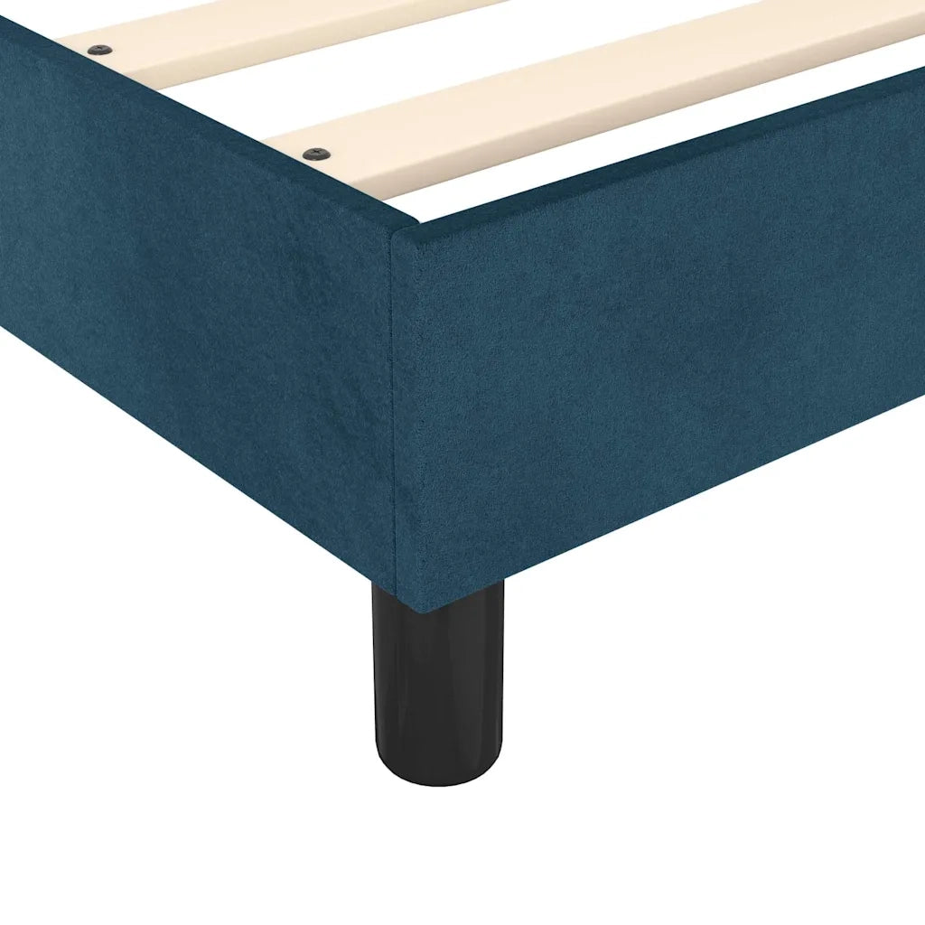 Giroletto a Molle con Materasso-Struttura Letto Blu Scuro 90x200 cm in Velluto 702303