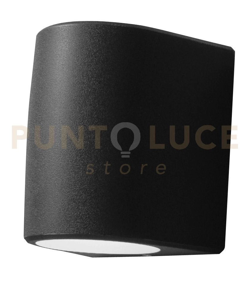 AOSTA APPLIQUE GRANDE BIEMISSIONE 2 LUCI ATTACCO GX53 NERO IP55 LAMPADINE LED INCLUSE 10W 120° CCT 3000/4000/6500°K 1290 lm