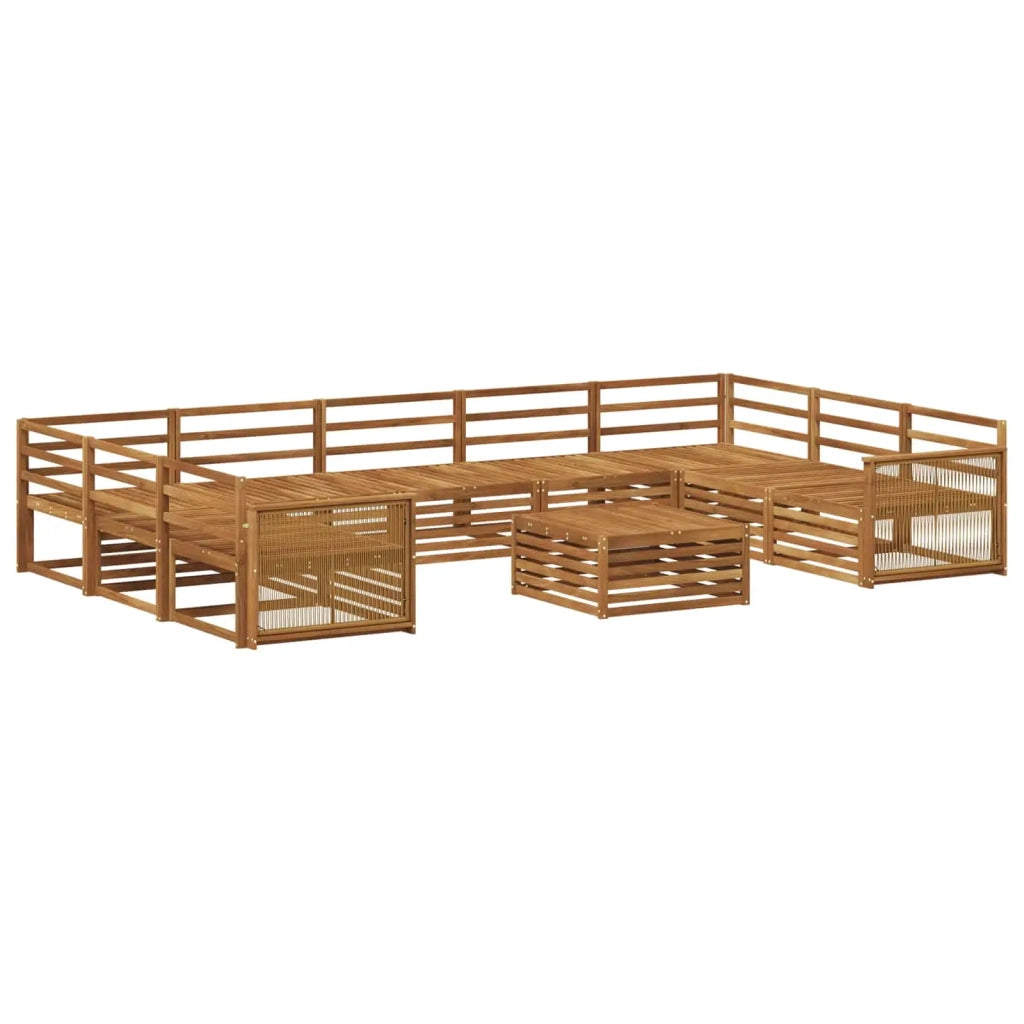 Set di divani da esterno 10 pz Naturale 3383867