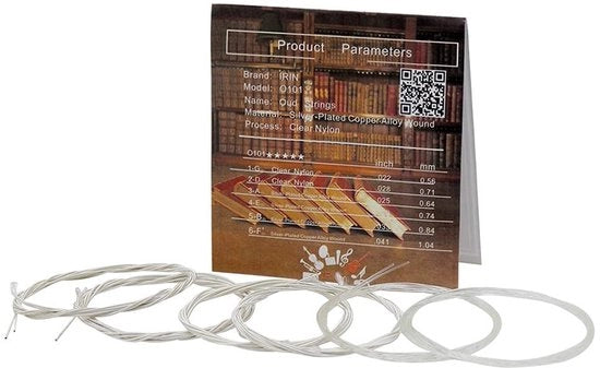 Set di corde ad alta qualità - Materiale Nylon/Leva in acciaio argentato - 10/11/12 Corde - Leggero/Duraturo - Eccellente qualità del suono - Corde nuove