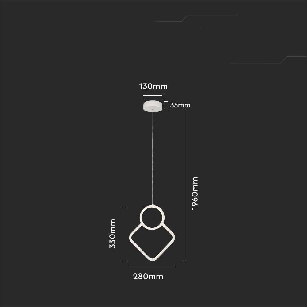 Lampada a sospensione LED V-TAC VT-7917 bianca 12W 4000K