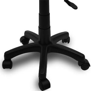 Sgabello con rotelle – girevole, 360°, 10 cm di superficie imbottita, altezza regolabile