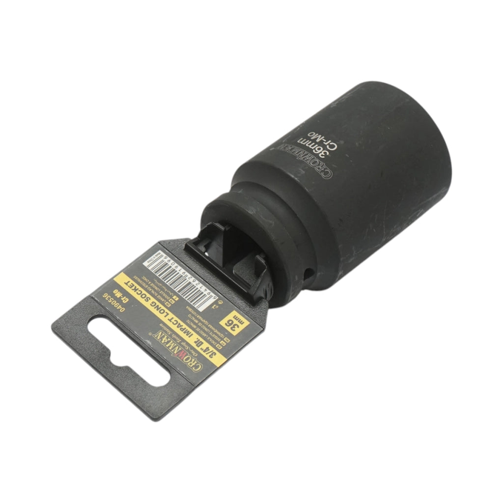 Chiave a bussola a impatto Crownman da 36 mm, attacco quadro da 3/4" in acciaio Cr-Mo