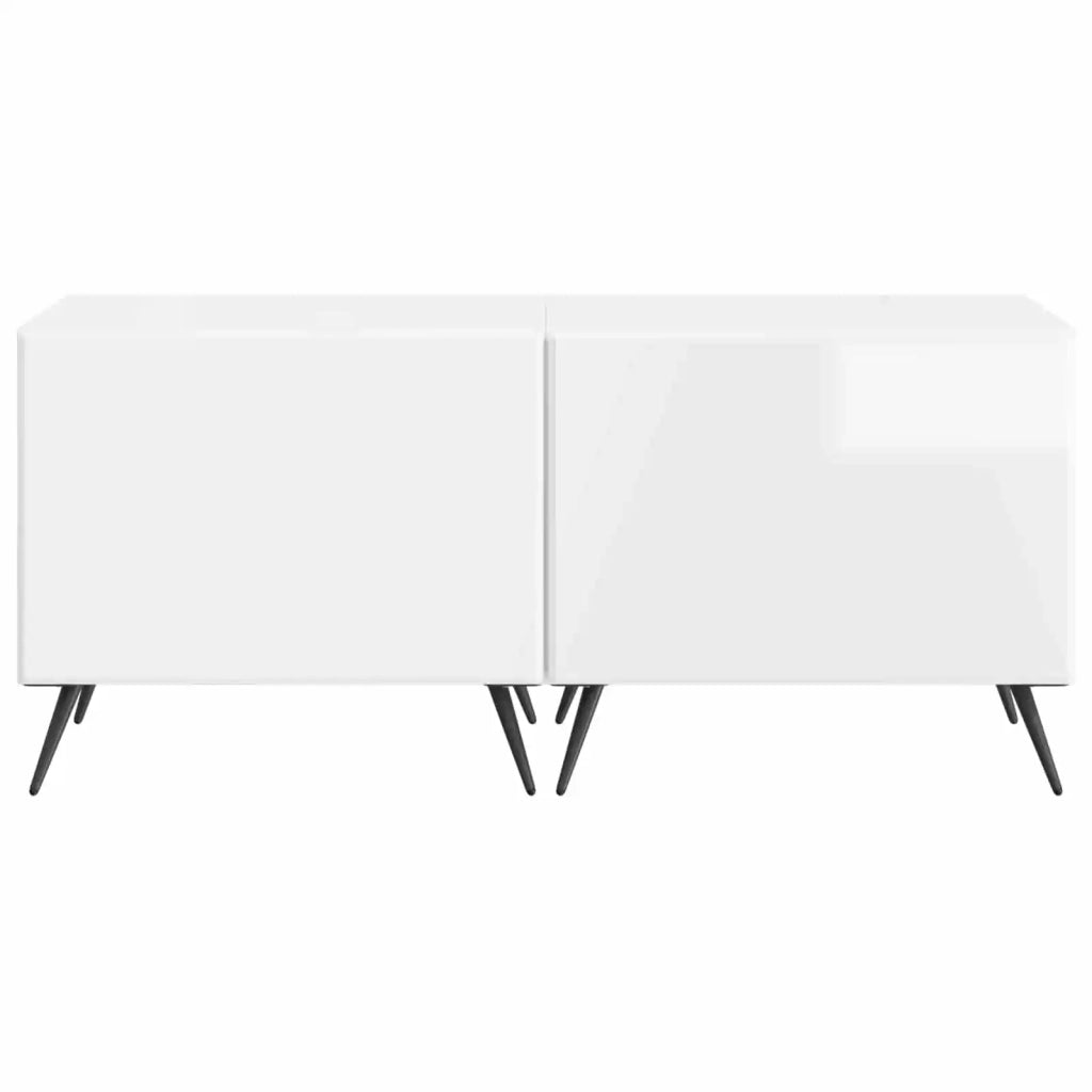 Mobile TV Bianco Lucido Legno ingegnerizzato 897559