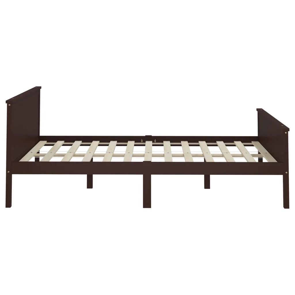 Giroletto Marrone Scuro in Legno Massello di Pino 160x200 cm
