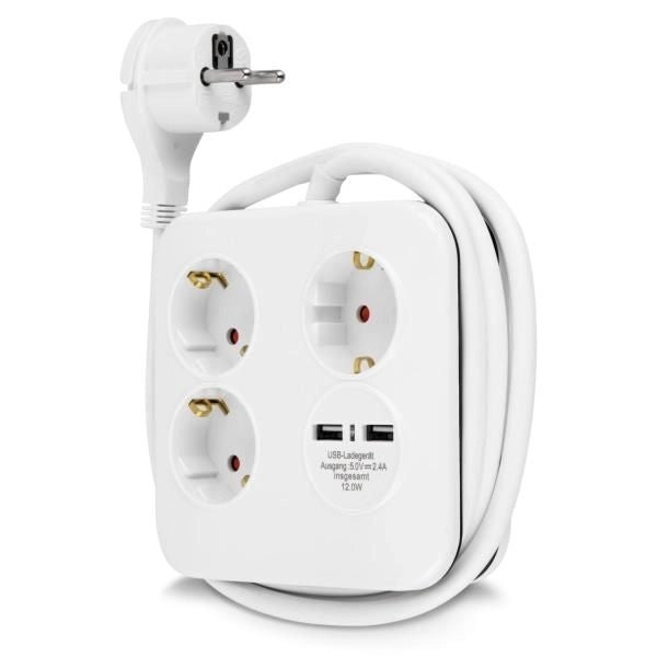 REV 12378109 prolunghe e multiple 1,4 m 3 presa(e) AC Interno Bianco