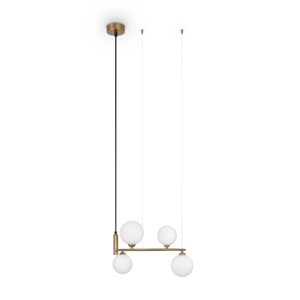 Lampada a sospensione Maytoni Ring ottone 4 luci Ø39
