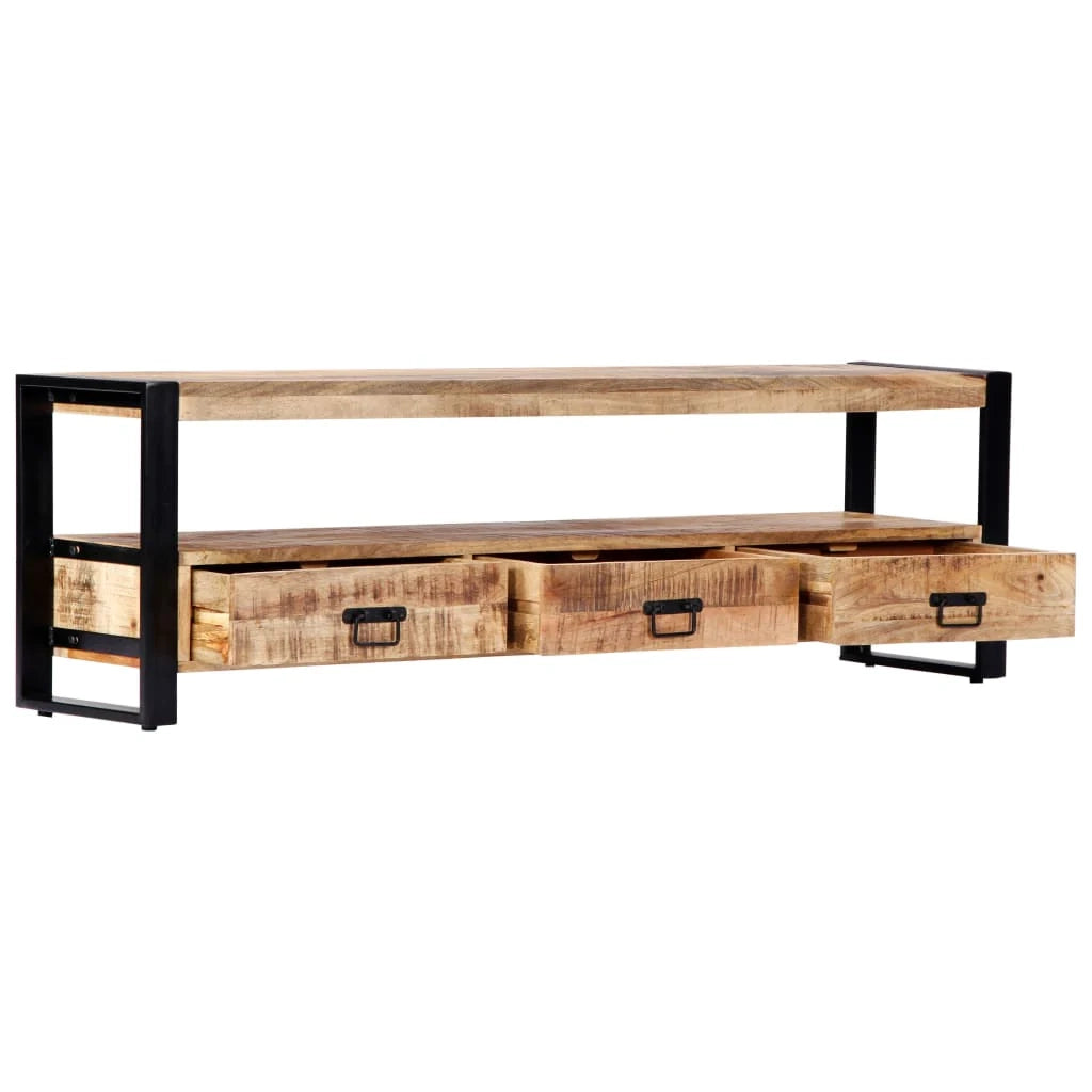 Pratica credenza porta TV di design 150 cm legno massello di mango 2502013