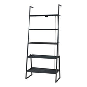 Scaffale dal design senza tempo per soggiorno/camera da letto mobile contenitore stile scala 184 x 80 x 40 cm nero 03_0011332