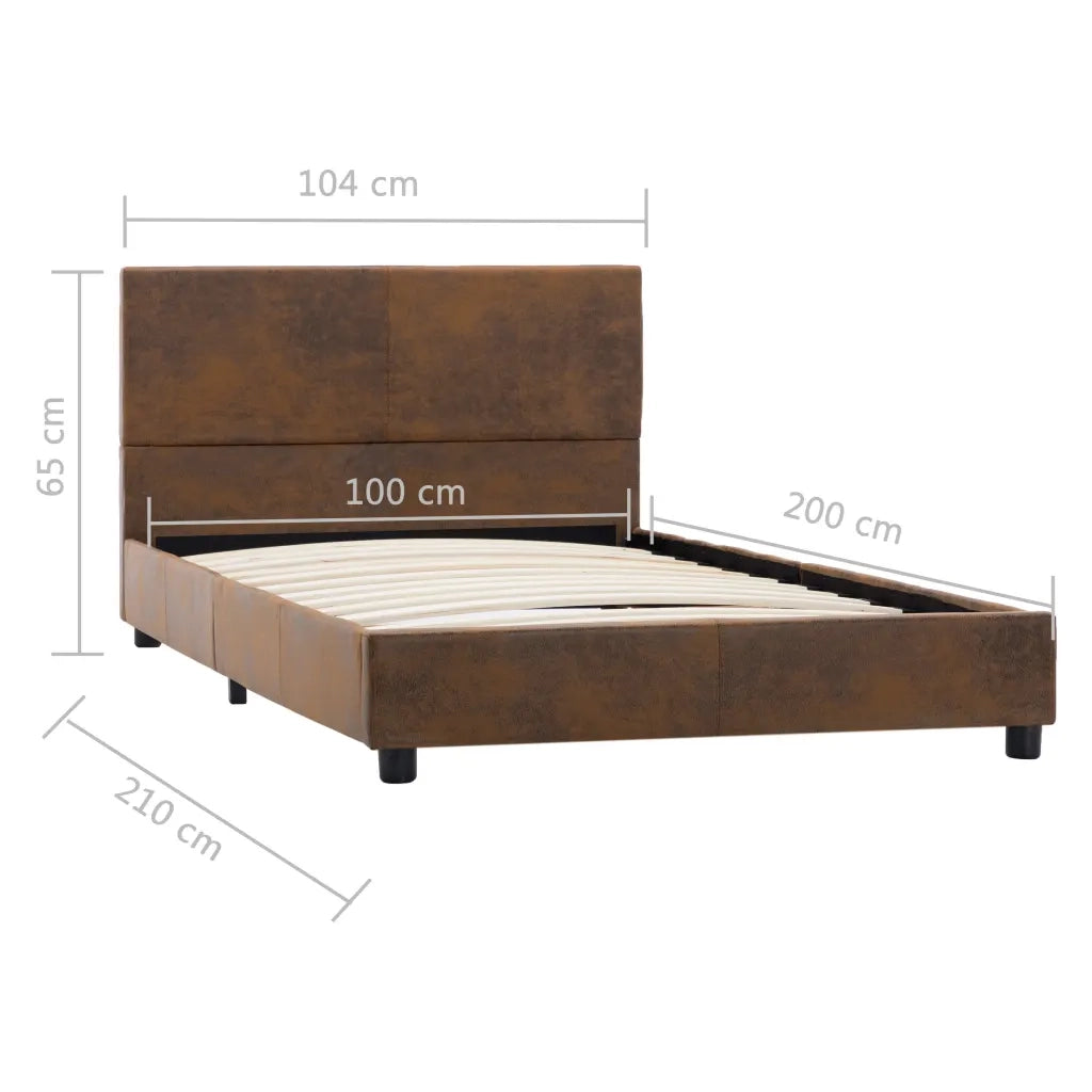 Giroletto Marrone in Similpelle Scamosciata 100x200 cm 284781