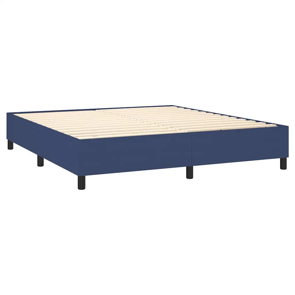 Giroletto a Molle con Materasso Blu 180x200 cm in Tessuto 3136699