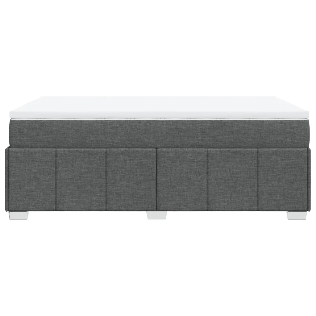 Giroletto a Molle con Materasso Grigio Scuro 120x190cm Tessuto