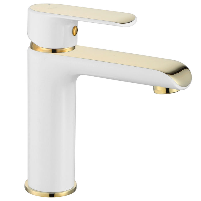 Rubinetto Da Lavabo Rea Bloom White Gold Low