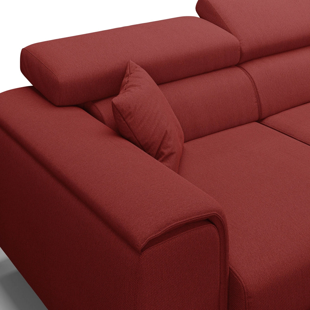 Fusion Divano con 3 sedute allungabili in tessuto smacchiabile T05 260 cm rosso