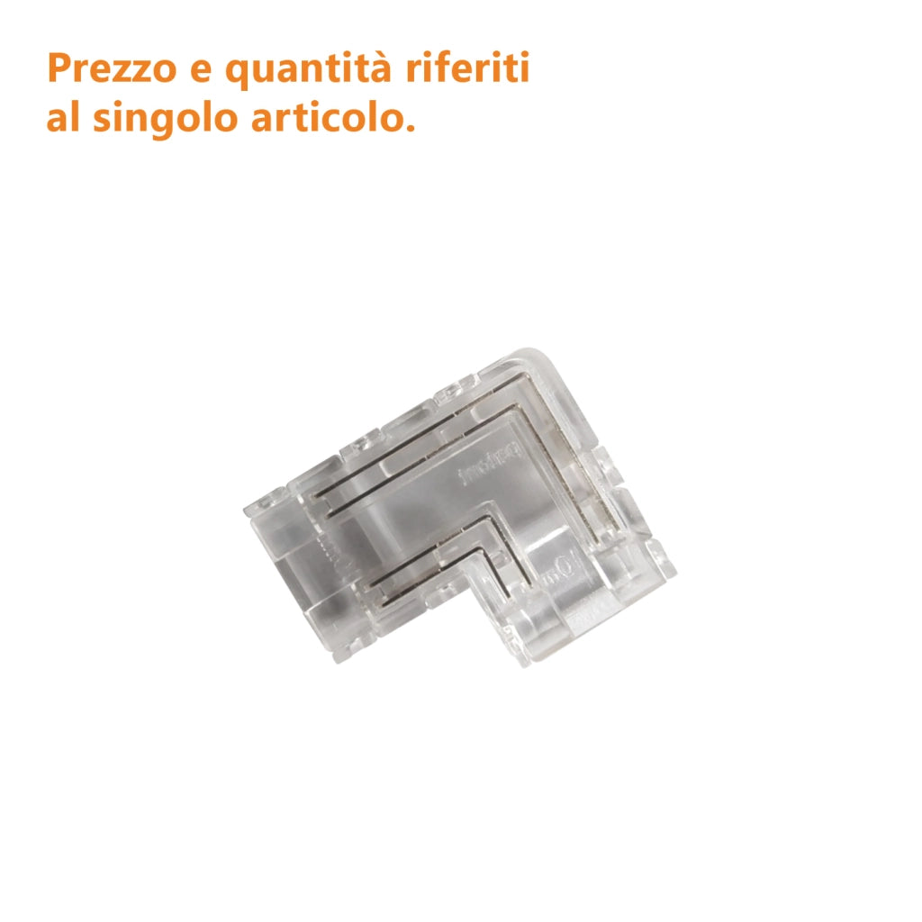 Alcapower Connettore Angolare 90° per Strisce LED RGB a 4 PIN Giunzione Rapida ad Angolo per Installazioni Professionali di Illuminazione LED