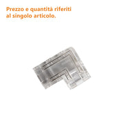 Alcapower Connettore Angolare 90° per Strisce LED RGB a 4 PIN Giunzione Rapida ad Angolo per Installazioni Professionali di Illuminazione LED