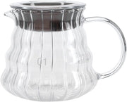 Caffettiera 300ml - Vetro Borosilicato - Caffettiera Automatica - Teiera - Maniglia Antiscivolo - Coperchio in Gomma