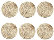 Set di 6 piedini di PVC, antiscivolo e isolanti termici con foro, protezione per tavolo per piatti, tazze e bicchieri in cucina e in casa, 10x10cm