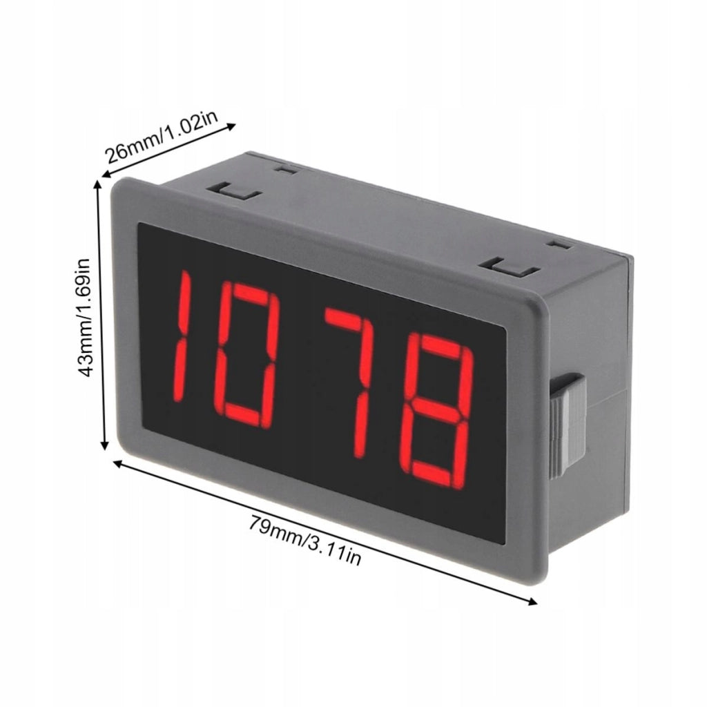 Tachimetro Digitale LED CF5135C-Z – Misurazione Precisa RPM/min | Sensore Hall NPN | Display LED Rosso 67x32mm