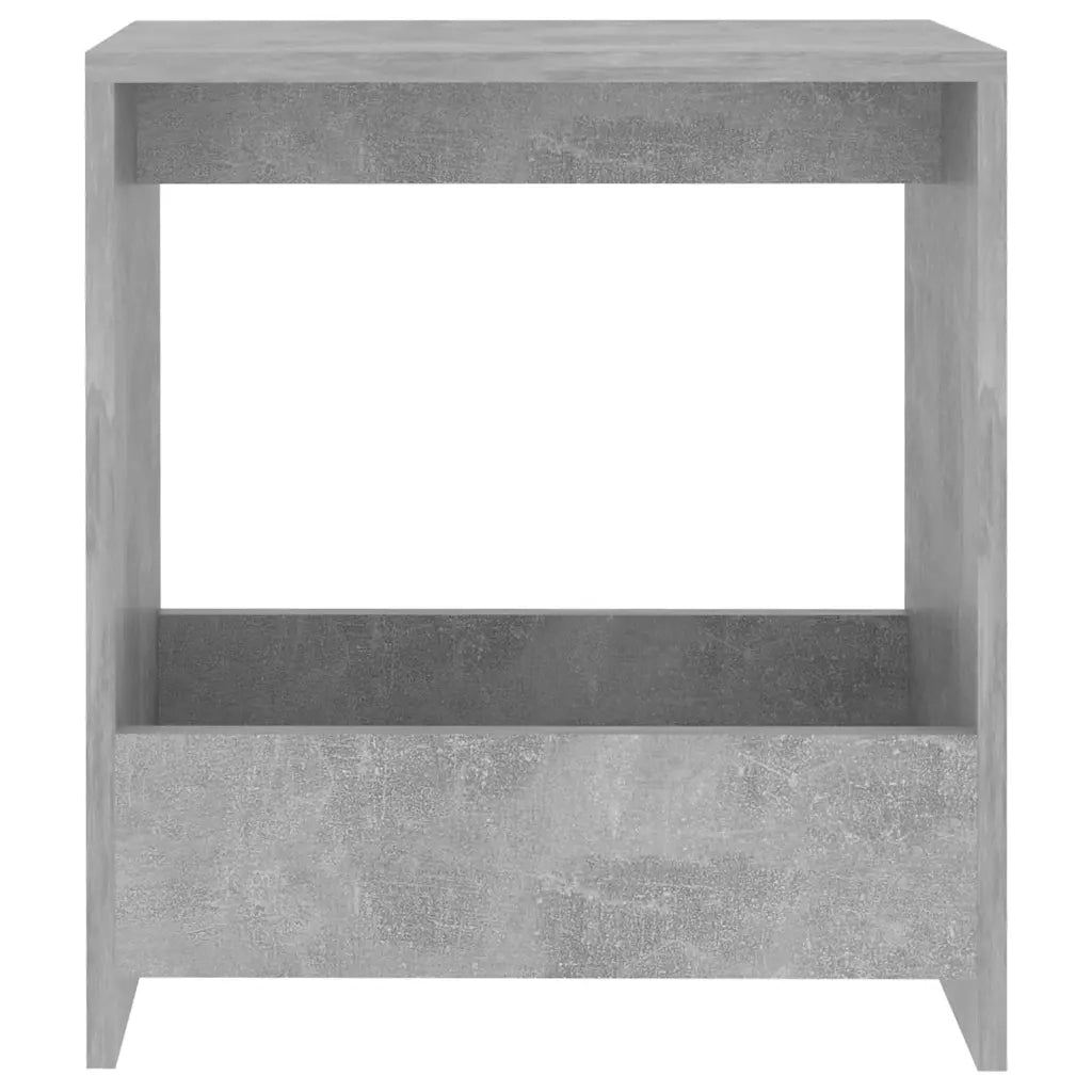 Tavolino Grigio Cemento 50x26x50 cm in Legno Multistrato 806691
